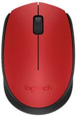 Logitech M171 Wireless optički miš, crvena