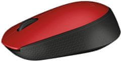 Logitech M171 Wireless optički miš, crvena