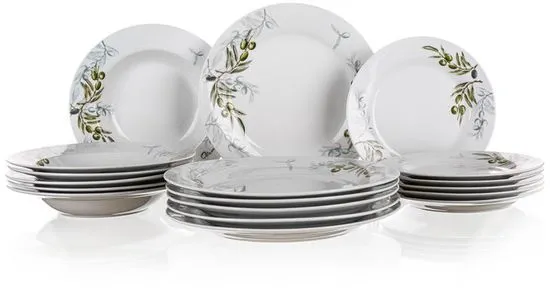 Banquet 18-dijelni set za jelo Olives