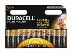Duracell alkalne baterije Plus Power MN1500B12 AA, 12 komada