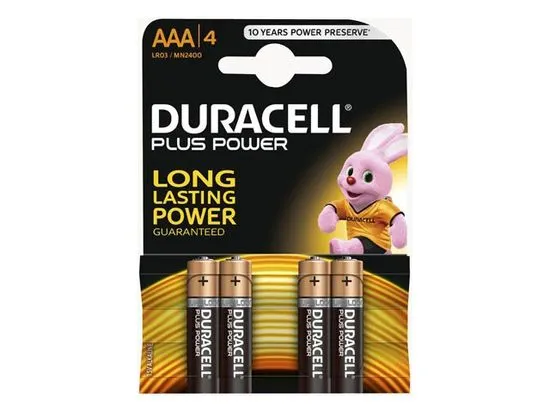 Duracell Plus Power MN2400B4 AAA alkalne baterije, 4/1