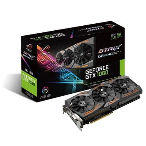 ASUS grafička kartica GTX 1060, 6GB GDDR5, PCI-E 3.0 (STRIX-GTX1060-O6G-GAMING)