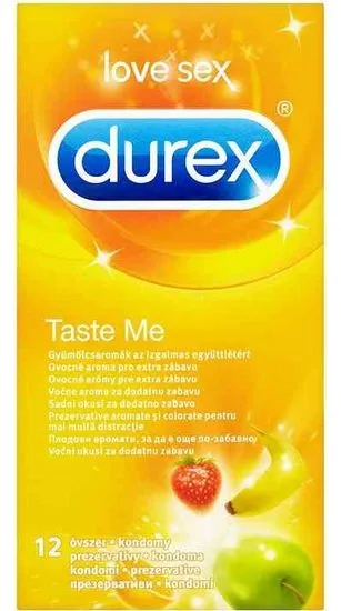 Durex Taste Me šareni kondomi s okusom, 12 komada