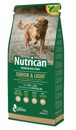 Nutrican hrana za stare i preteške pse Senior & Light, 15 kg