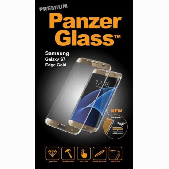 PanzerGlass premium zaštitno staklo Samsung Galaxy S7 Edge, zlatno