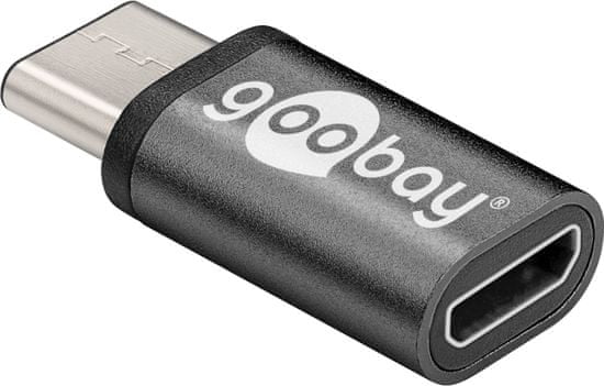 Goobay adapter USB-C – USB 2.0 micro B, crni