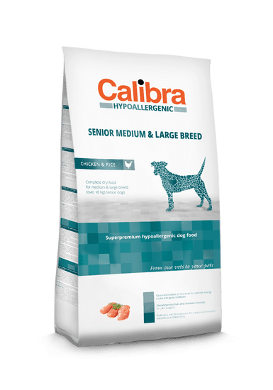 Calibra hrana za starije pse srednjih i velikih pasmina Hypoallergenic, s piletinom i rižom, 14kg