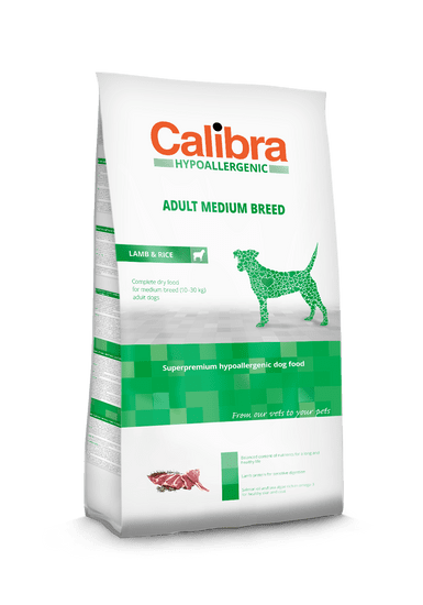 Calibra hrana za odrasle pasa srednje pasmine HA, janje/riža, 14 kg