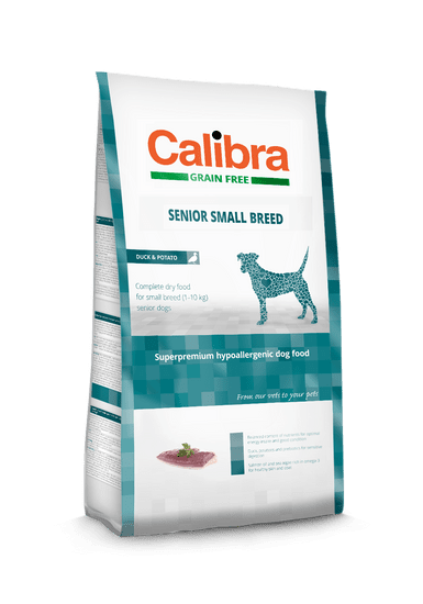 Calibra hrana za starije pse malih pasmina Grain Free, s patkom i krumpirom, 7 kg