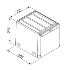 Franke sustav za odvajanje otpada Cube 40, 2 dijelni