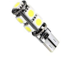 MLine žarulja LED 12V W5W-T10 9xSMD 5050 CANBUS, bijela, par