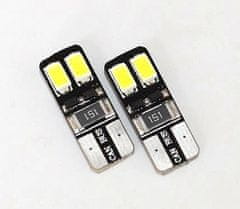 MLine žarulja LED 12V W5W-T10 2xSMD 5050 CANBUS, bijela, par