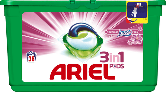 Ariel gel kapsule Active Gel Touch of Lenor, Fresh, 38 komada