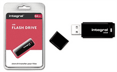 Integral USB stick 2.0 Black, 64 GB