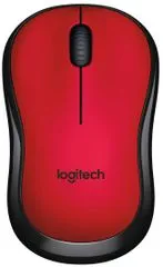 Logitech računalni miš M220 Silent, crveni