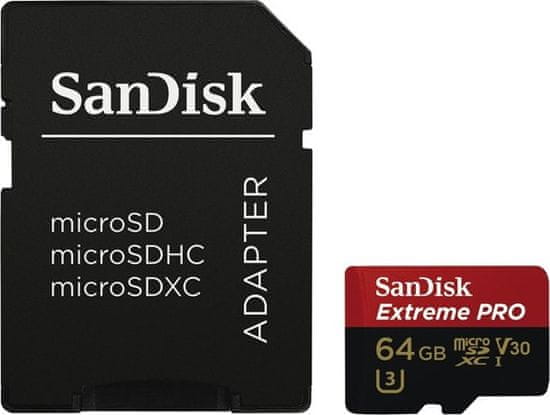 SanDisk memorijska kartica Extreme Pro Micro SDXC 64 GB Class 10 U3 V30 UHS-1