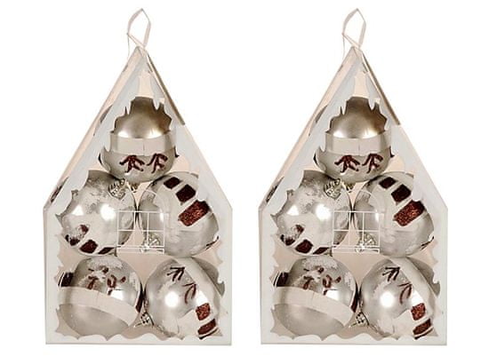 EverGreen božićne kuglice, 2x5, srebrne