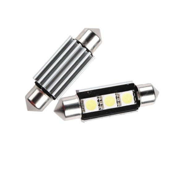 MLine žarulja LED 12V C5W 36mm 3xSMD 5050, alu-kućište, bijela, par