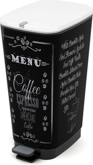 Kis koš za smeće Chic Bin Coffee Menu, 50 l