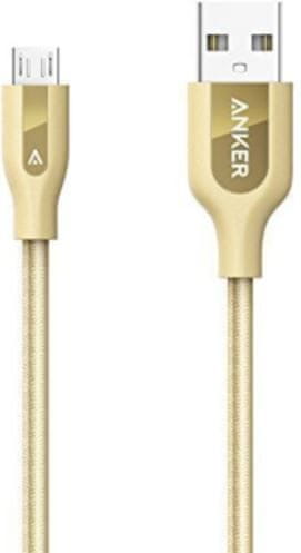 Anker microUSB kabel Powerline+, 0,9 m, zlatni
