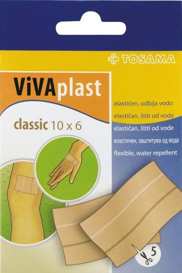 TOSAMA Vivaplast classic flaster 10x8cm, 5 kom