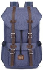 Kaukko vintage ruksak Hipster Bear, plavi