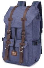 Kaukko vintage ruksak Hipster Bear, plavi