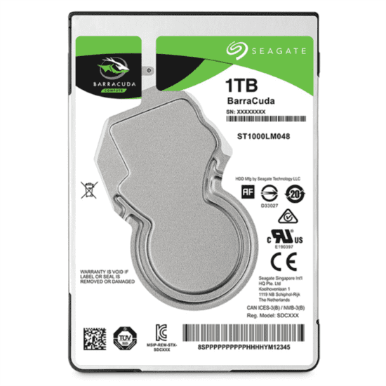 Seagate tvrdi disk Barracuda 1TB, 2,5", 5400, 128MB, 7mm (ST1000LM048)