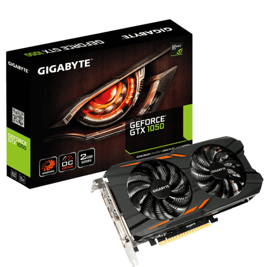 Gigabyte grafička kartica GTX 1050 Windforce OC, 2GB GDDR5, PCI-E 3.0