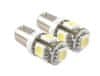 MLine žarulja LED 12V BA9S 5xSMD 5050 Canbus, bijela, par