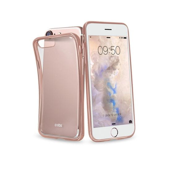 SBS maska Extraslim Gold za iPhone 7, ružičasta
