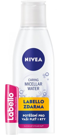 Nivea micelarna voda za suhu kožu + Labello lubenica