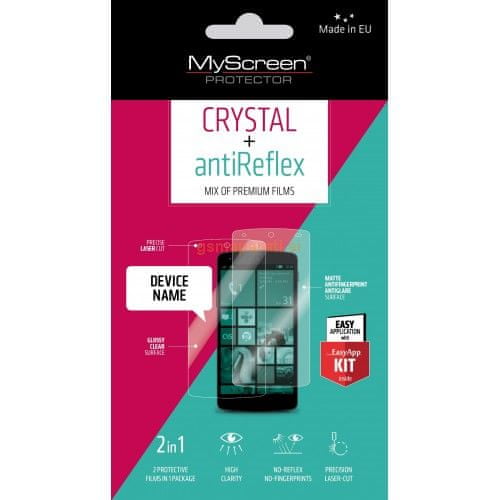 MyScreen Protector zaštitna folija Samsung Galaxy J1 2016 J120 Antireflex + Crystal, 2 komada