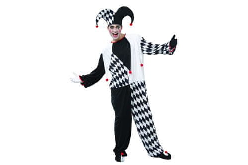 Unikatoy kostim klauna, crno-bijeli (24667)
