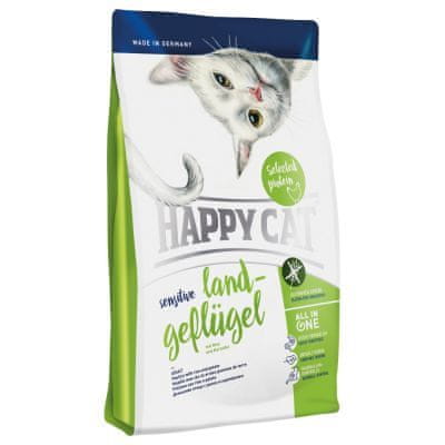Happy Cat suha hrana za odrasle mačke Sensitive, perad, 4 kg