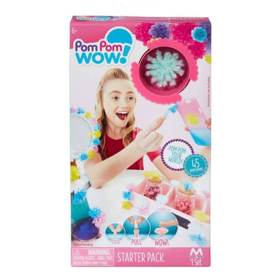 TM Toys Pom Pom Wow ljepljivi pomponi, kreativni set, 45 komada