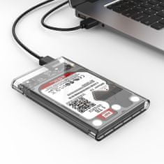 Orico vanjsko kućište za HDD/SSD diskove 6,35cm (2,5"), transparentno