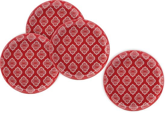 Maxwell & Williams desertni tanjur Alcazar Red Circ, 18,5 cm, 4 komada