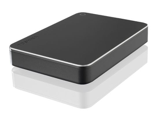 TOSHIBA vanjski disk 2 TB Canvio Premium 2,5, USB 3.0 Type-C, backup&lock software, metalik srebrni