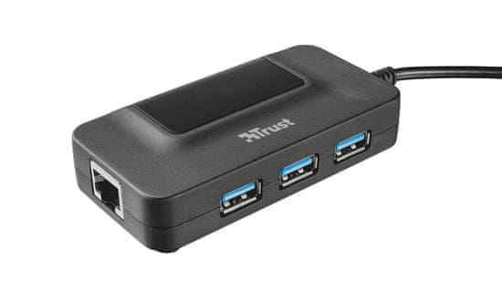 Trust USB hub Oila 3 s Ethernet portom
