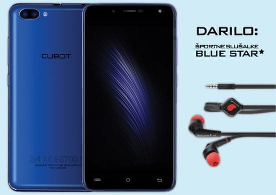 Cubot mobilni telefon Rainbow 2, plavi + sportske slušalice