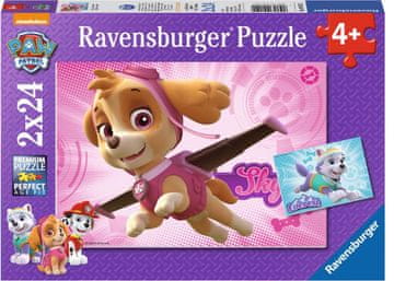 Ravensburger Paw Patrol, Sky & Everest slagalica, 2 x 24 komada
