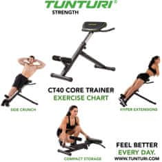 Tunturi klupa za vježbanje leđa CT40 Core trainer