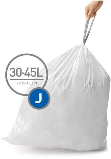 Simplehuman vreće za smeće 30-45 l, tipa J, 5 x 20 komada