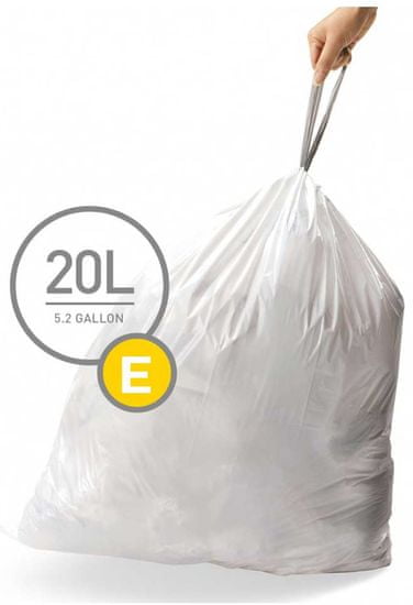 Simplehuman vreće za smeće tipa E (20 l), 60 komada