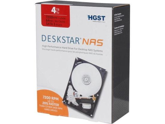 HGST tvdi disk NAS 4TB, 7200 okretaja SATA 3
