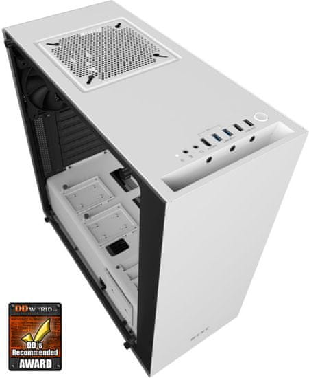 NZXT midi ATX kućište Source S340 Elite Matte (CA-S340W-B5), bijeli