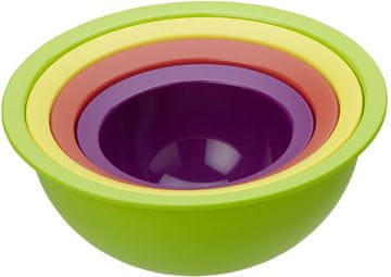 Rotho set 4 plastične posude, tamnije boje