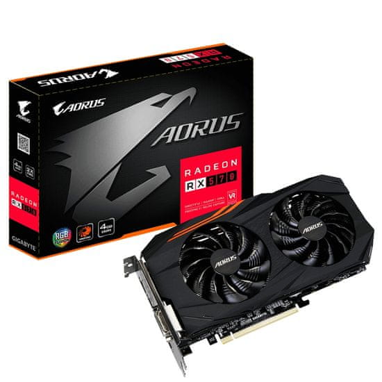 Gigabyte grafička kartica Radeon RX 570 OC Aorus, 4GB GDDR5 (GV-RX570AORUS-4GD)