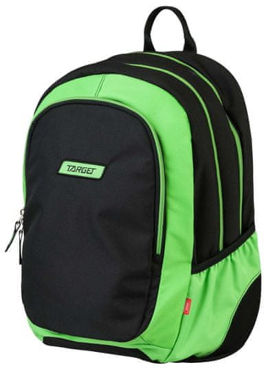 Target ruksak 3 Zip Black Green Apple 21300